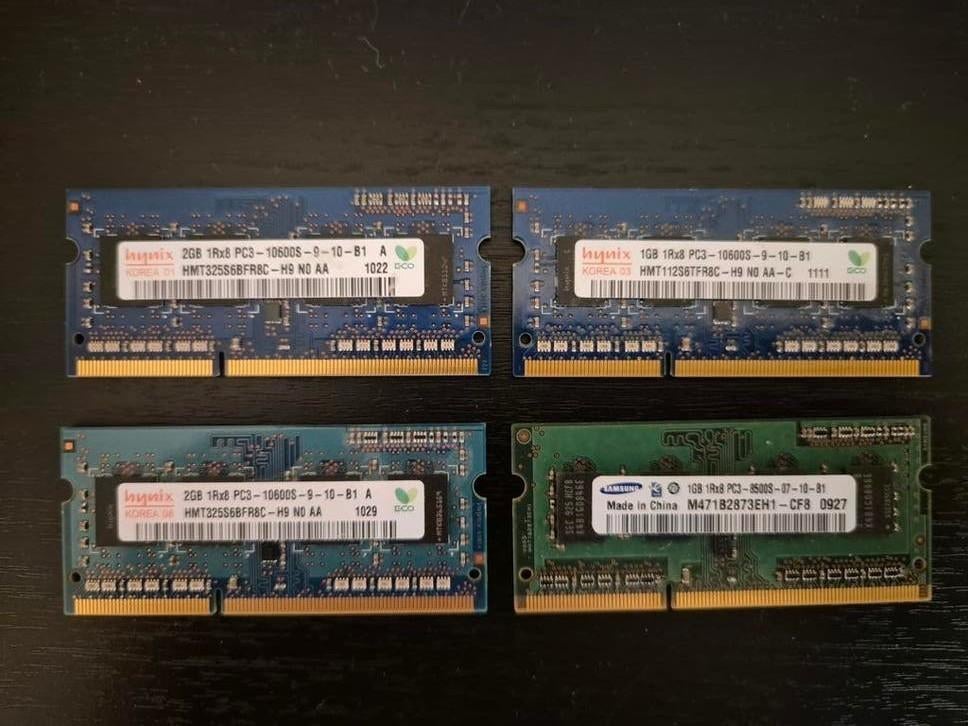DDR3 Laptop Geheugen Modules (Verschillende Groottes), Gebruikt, DDR3, Laptop, 4 GB