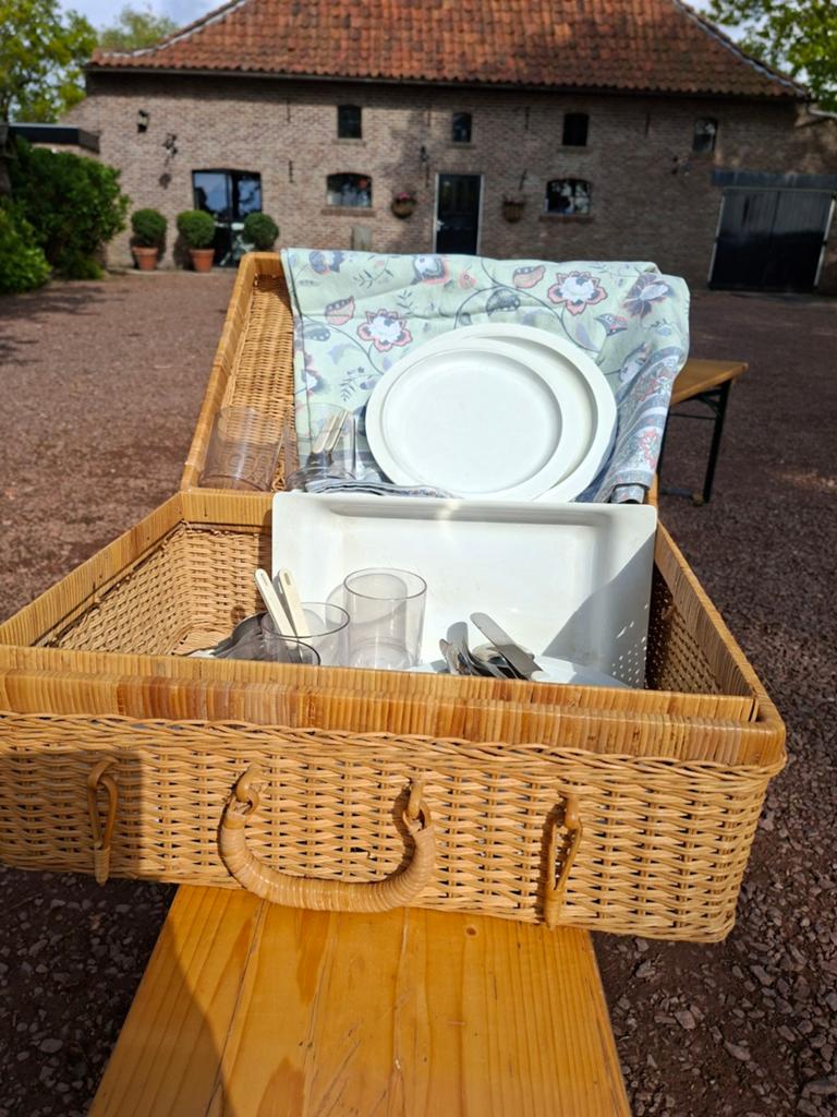 Picknickmand met set voor 4 personen., Ophalen, Nieuw