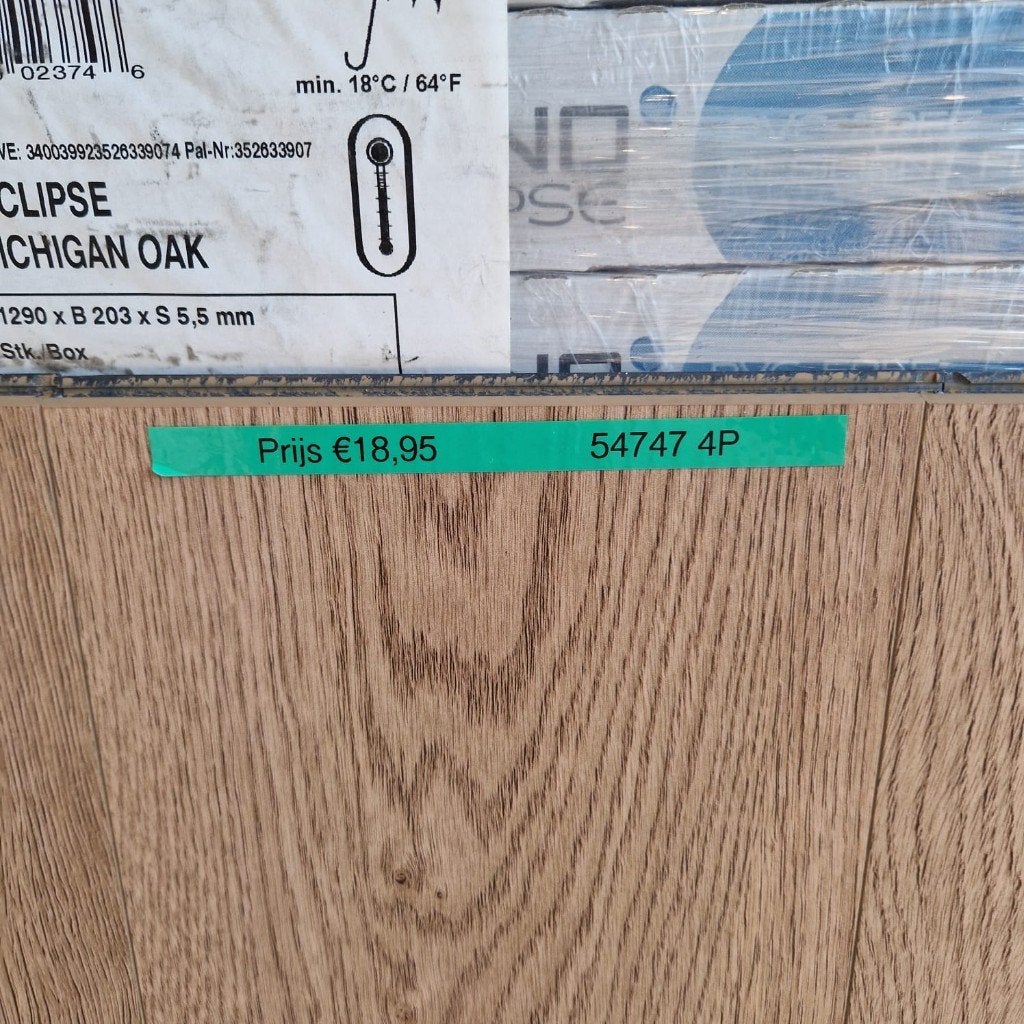Direct ophalen | Sono Eclipse | Pallet uitverkoop PVC klik, Huis en Inrichting, Ophalen, PVC klik, 75 m² of meer, Overige typen