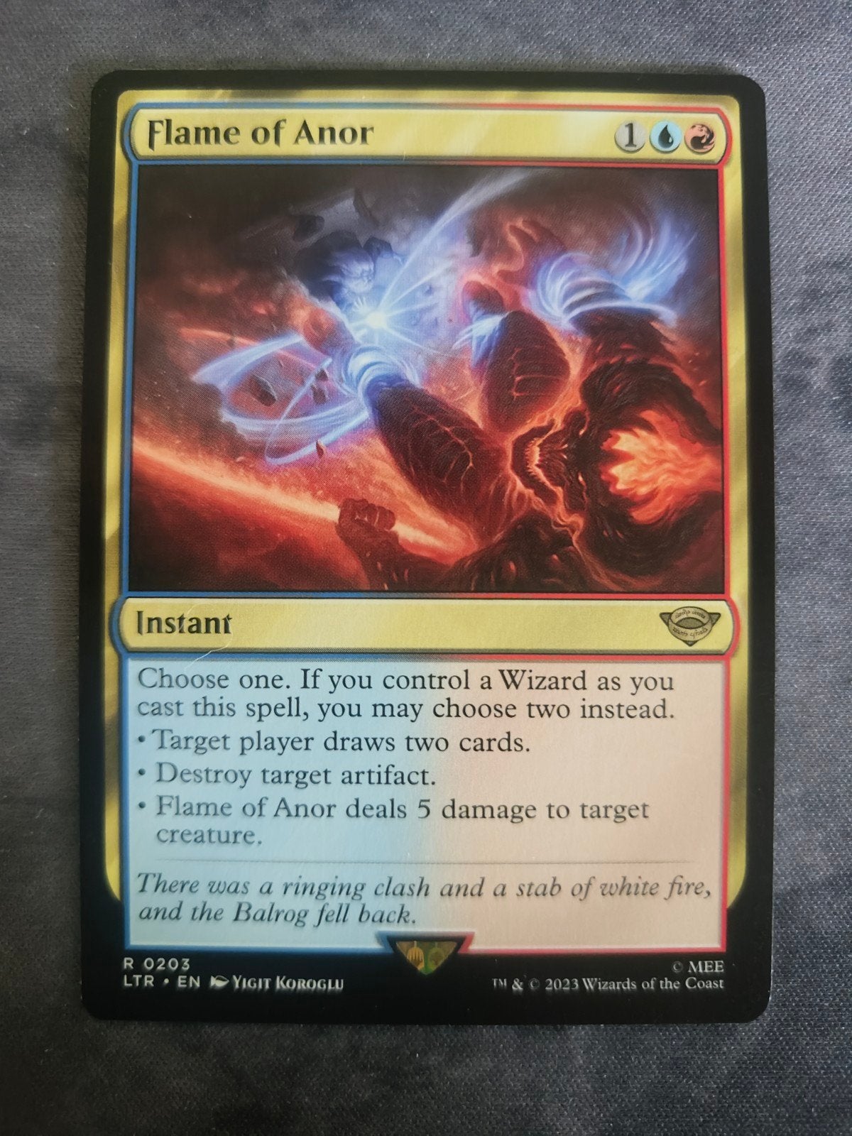 Magic: The Gathering - Flame of Anor (LTR), Verzenden, Zo goed als nieuw, Losse kaart