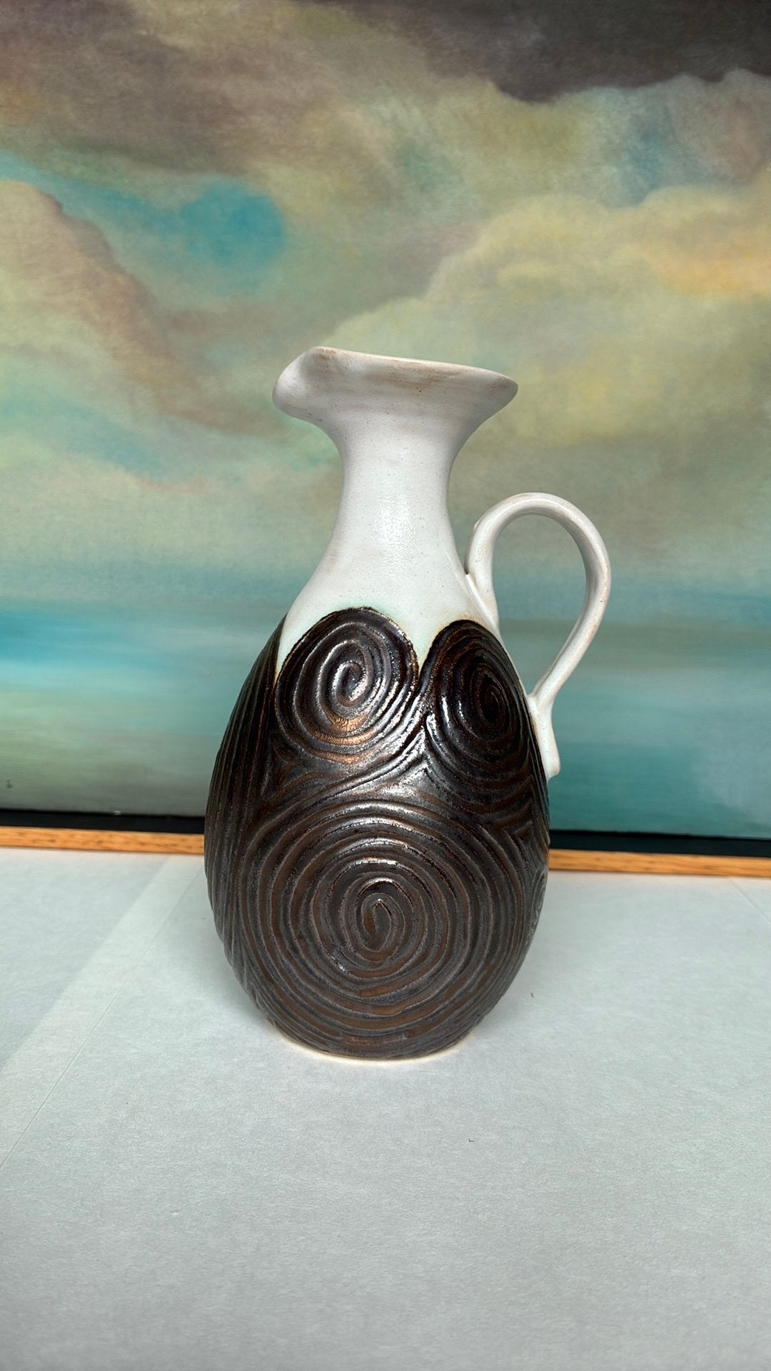 Olie/wijn kannetje Cor Unum., Wit, 16 cm, Ophalen of Verzenden, Zo goed als nieuw