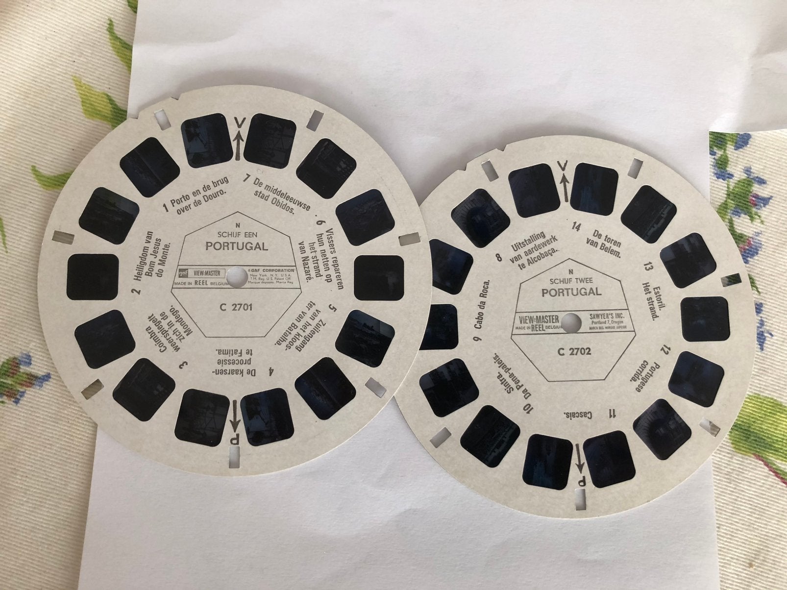 2 View Master schijfjes Portugal, Verzamelen, Ophalen of Verzenden