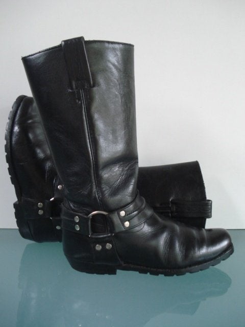 Tony Mora bikerboots zwart leer 37 | Gratis verzenden, Hoge laarzen, Verzenden, Zwart, Zo goed als nieuw