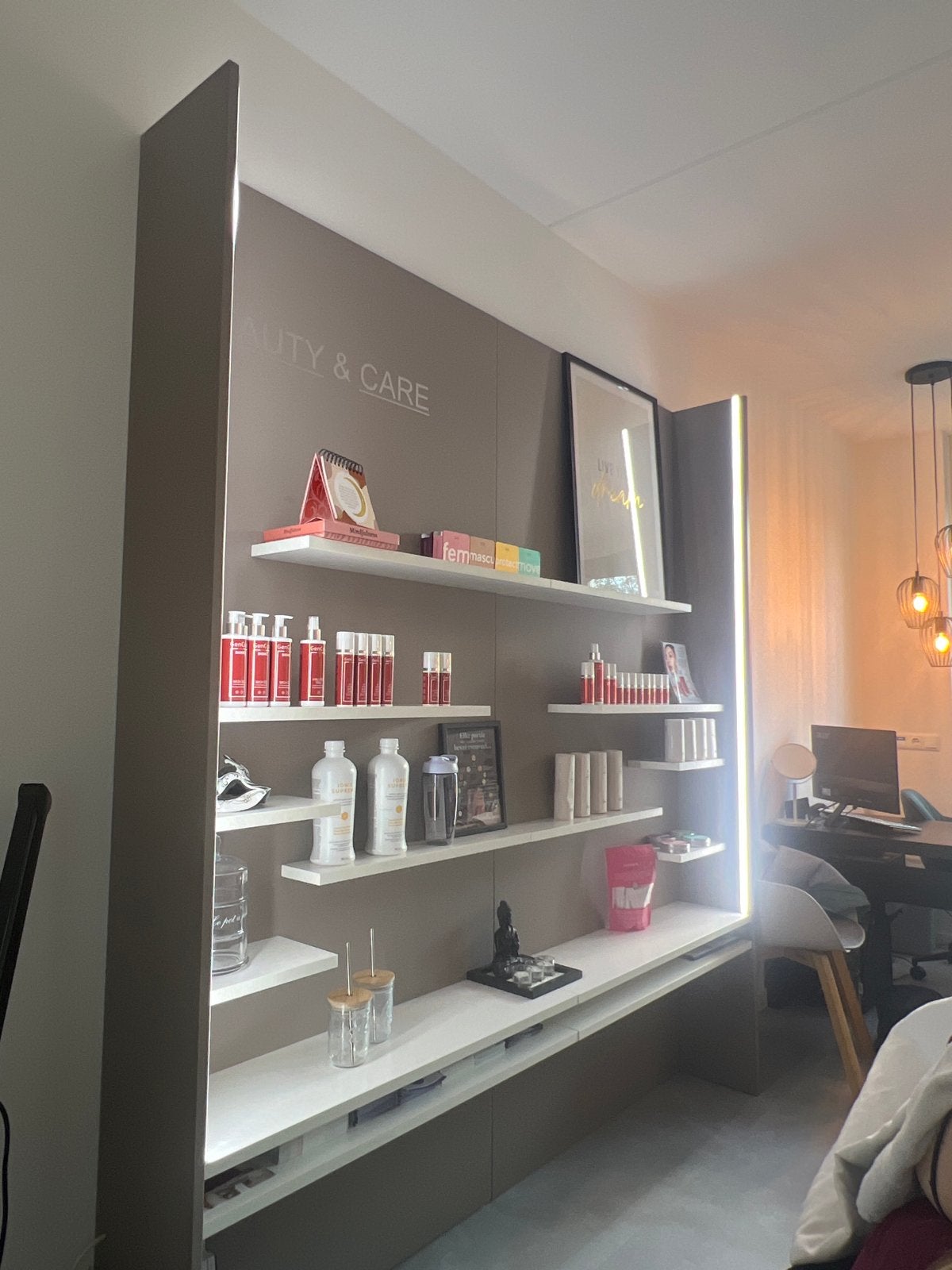 Product kast met led verlichting voor salon of winkel, Ophalen, Overige kleuren, Gehele gezicht, Nieuw