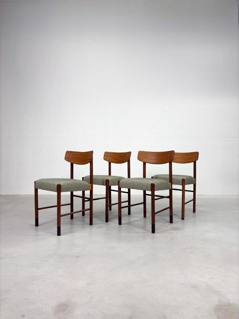 Set Vintage Eetkamerstoelen van Karl Andersson & Söner, Ophalen, Mmid-century, Deens design, Scandinavisch design, Bruin, Zo goed als nieuw