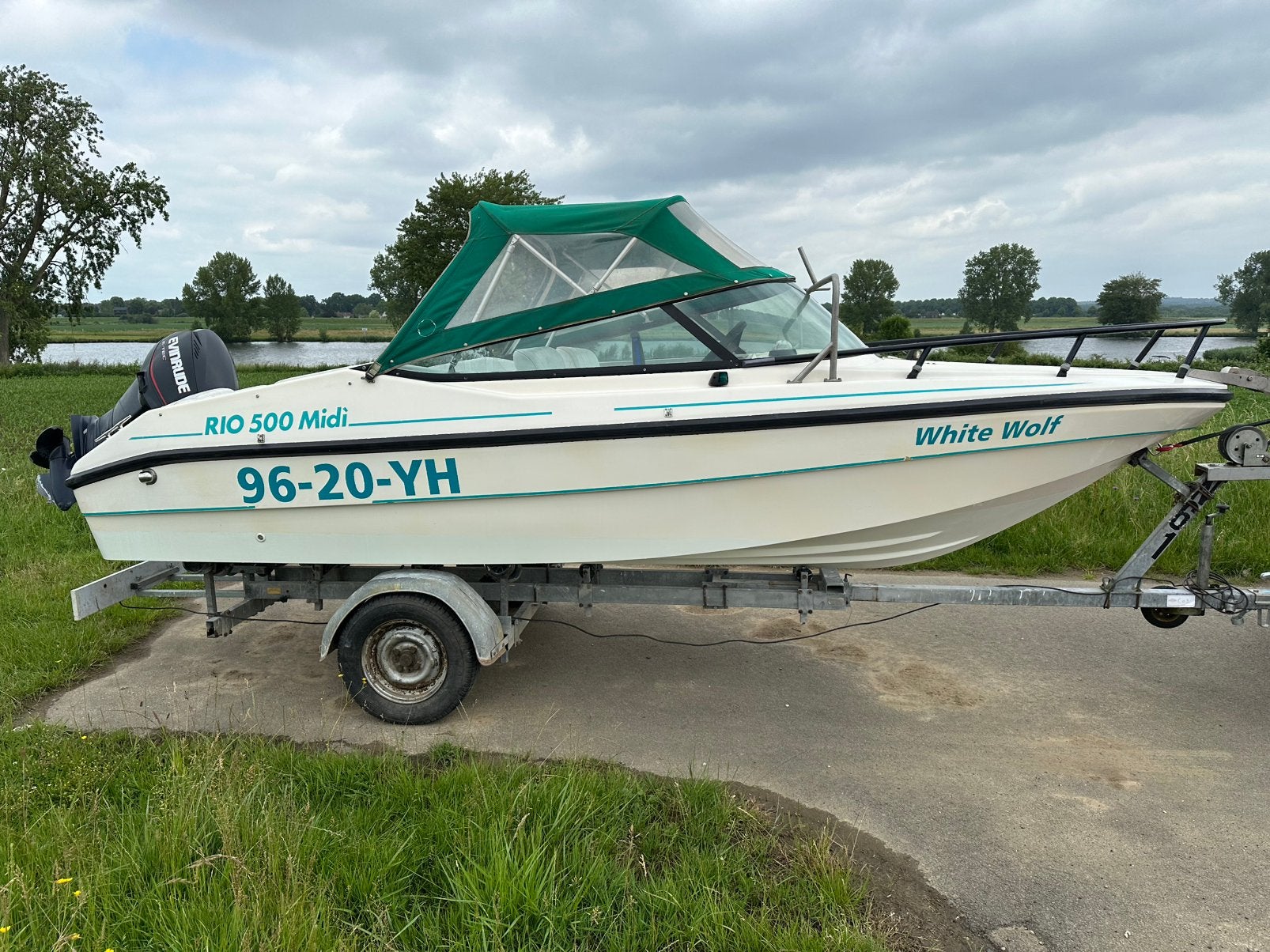 Rio 500 Midi met Evinrude 50pk E-TEC en trailer, Ophalen, Overige merken, Gebruikt, Minder dan 70 pk