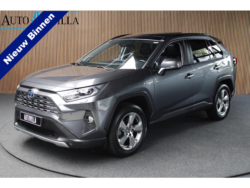 Toyota RAV4 2.5 Hybrid AWD Leer Navi Pano JBL sound Trekhaak, Automaat, Gebruikt, Zwart, 4 cilinders