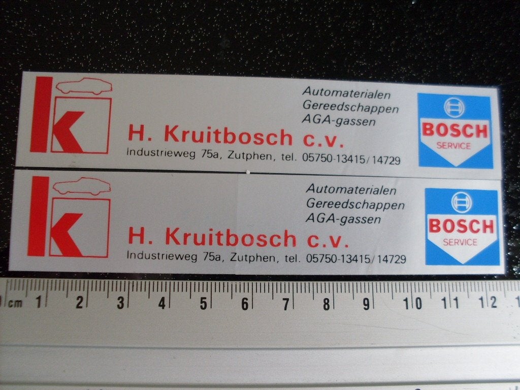 2x sticker H. Kruitbosch zutphen automaterialen aga gassen, Verzenden, Zo goed als nieuw, Bedrijf of Vereniging