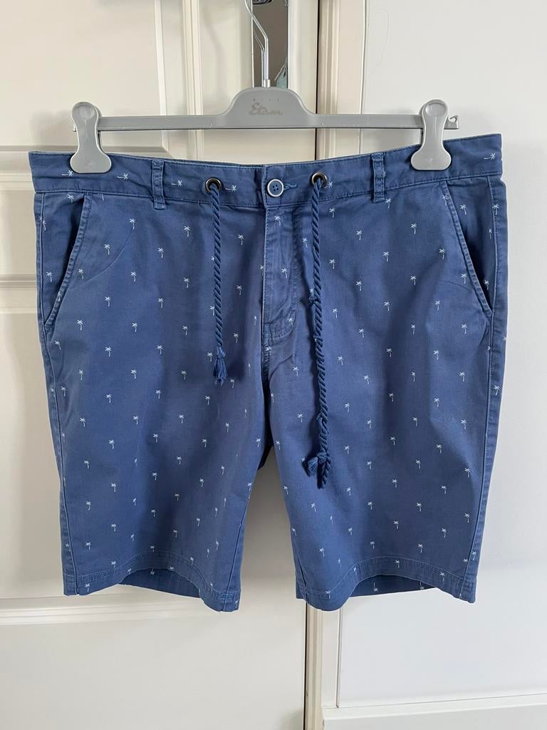 Tailor & Son blauwe bermuda met print maat 54, Ophalen of Verzenden, Zo goed als nieuw, Blauw