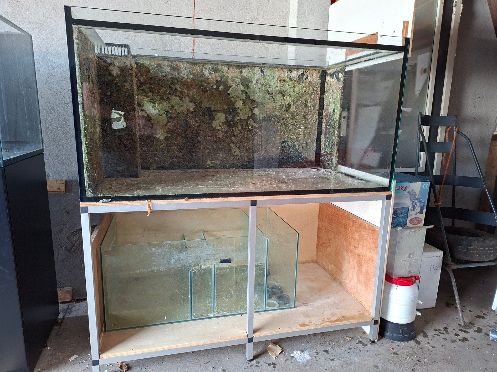 Maatwerk aquarium 130x70x65 + frame, Ophalen, Gebruikt, Leeg aquarium, Overige merken