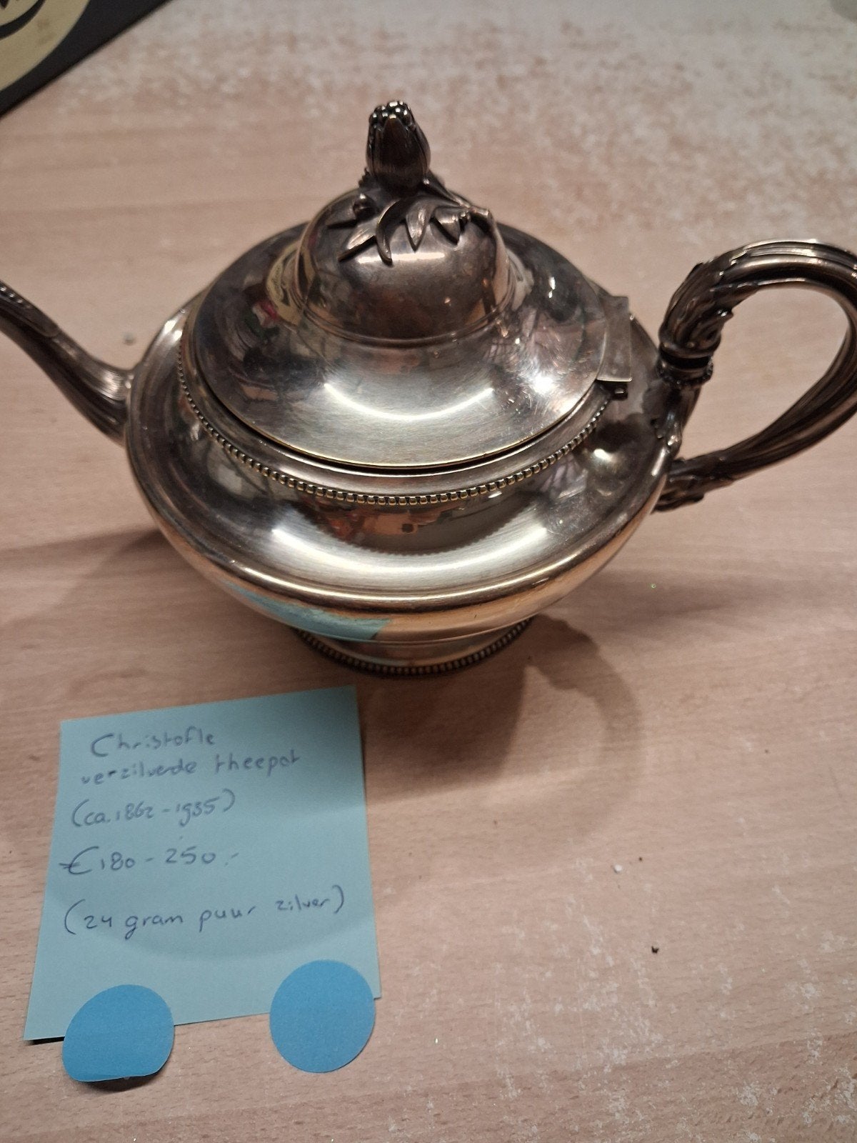 Christofle verzilverde theepot (ca. 1862-1935), Antiek en Kunst, Ophalen, Zilver