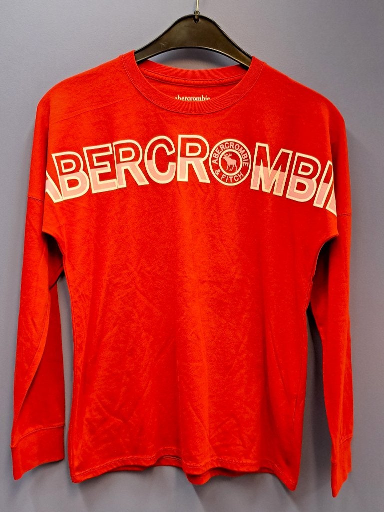 Abercrombie & Fitch kids rode longsleeve 146-152 nr 44364, Abercrombie & Fitch, ., Jongen of Meisje, Abercrombie & Fitch