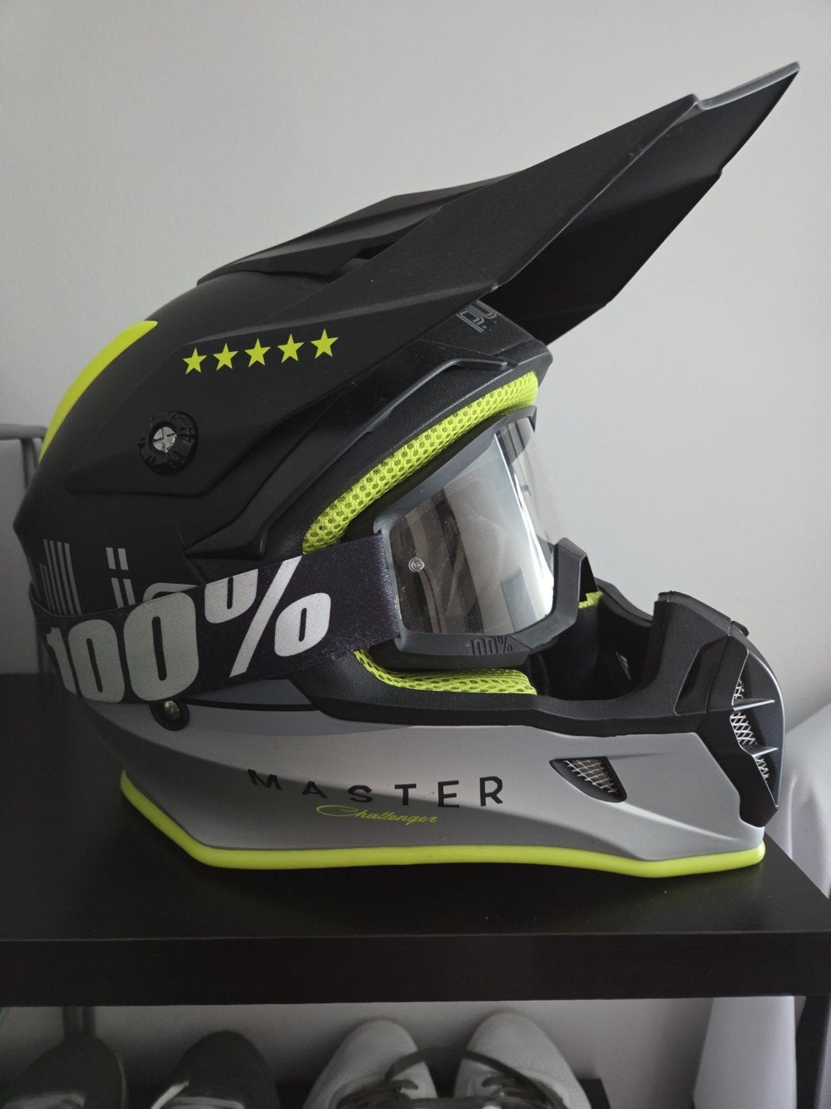 Pull in crosshelm met 100% crossbril, Ophalen, Tweedehands, Offroadhelm, Overige merken