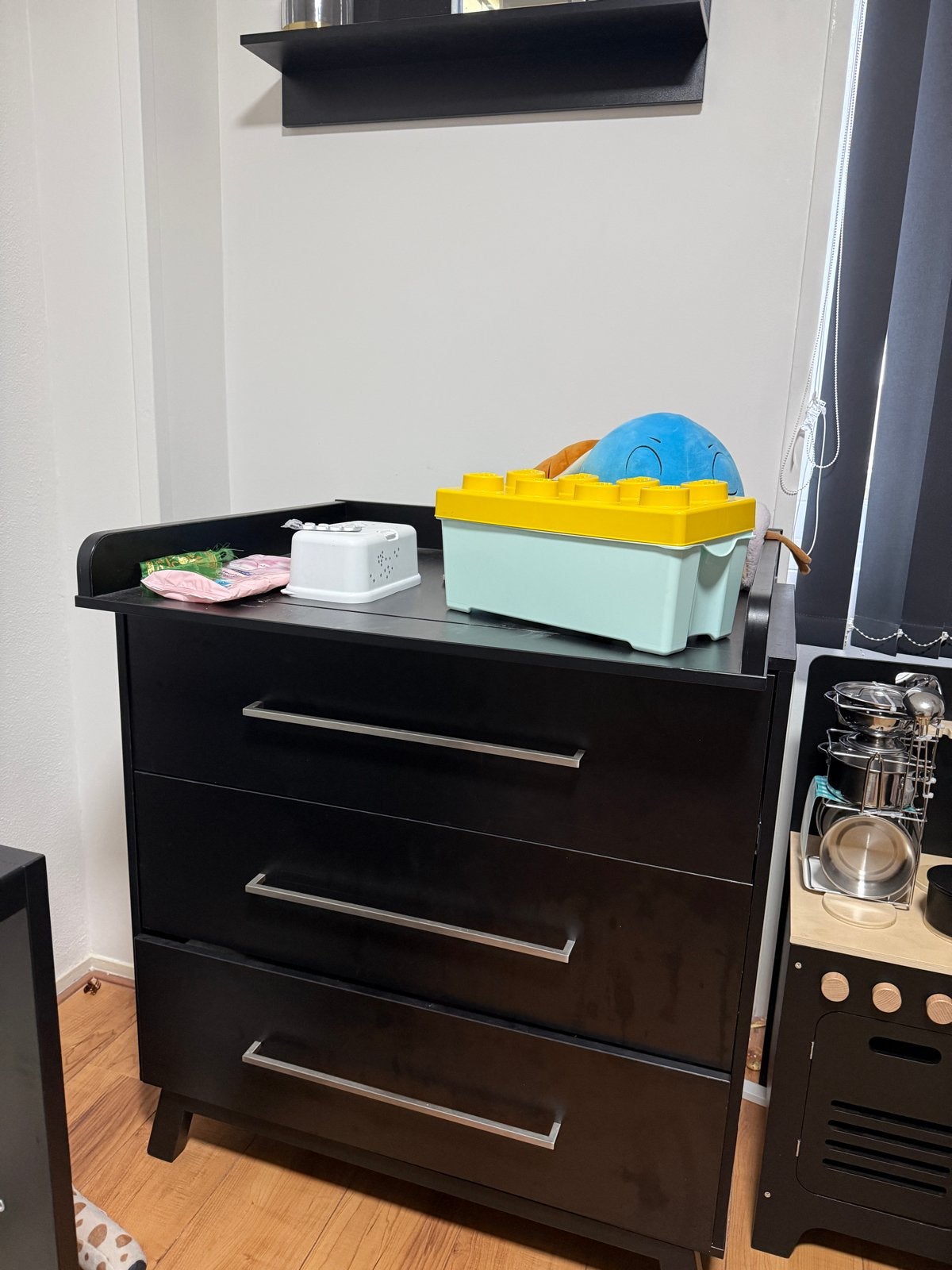 Zwarte Commode met 3 Lades - Zo goed als nieuw, Ophalen, 50 tot 70 cm, Zo goed als nieuw, 75 tot 100 cm