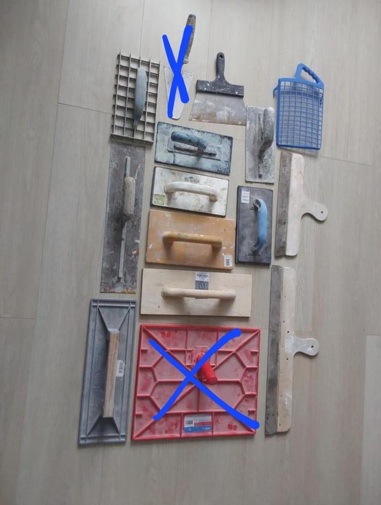 Metsel- & stucgereedschap | plakspaan | raapbord | troffel, Ophalen of Verzenden, Gebruikt