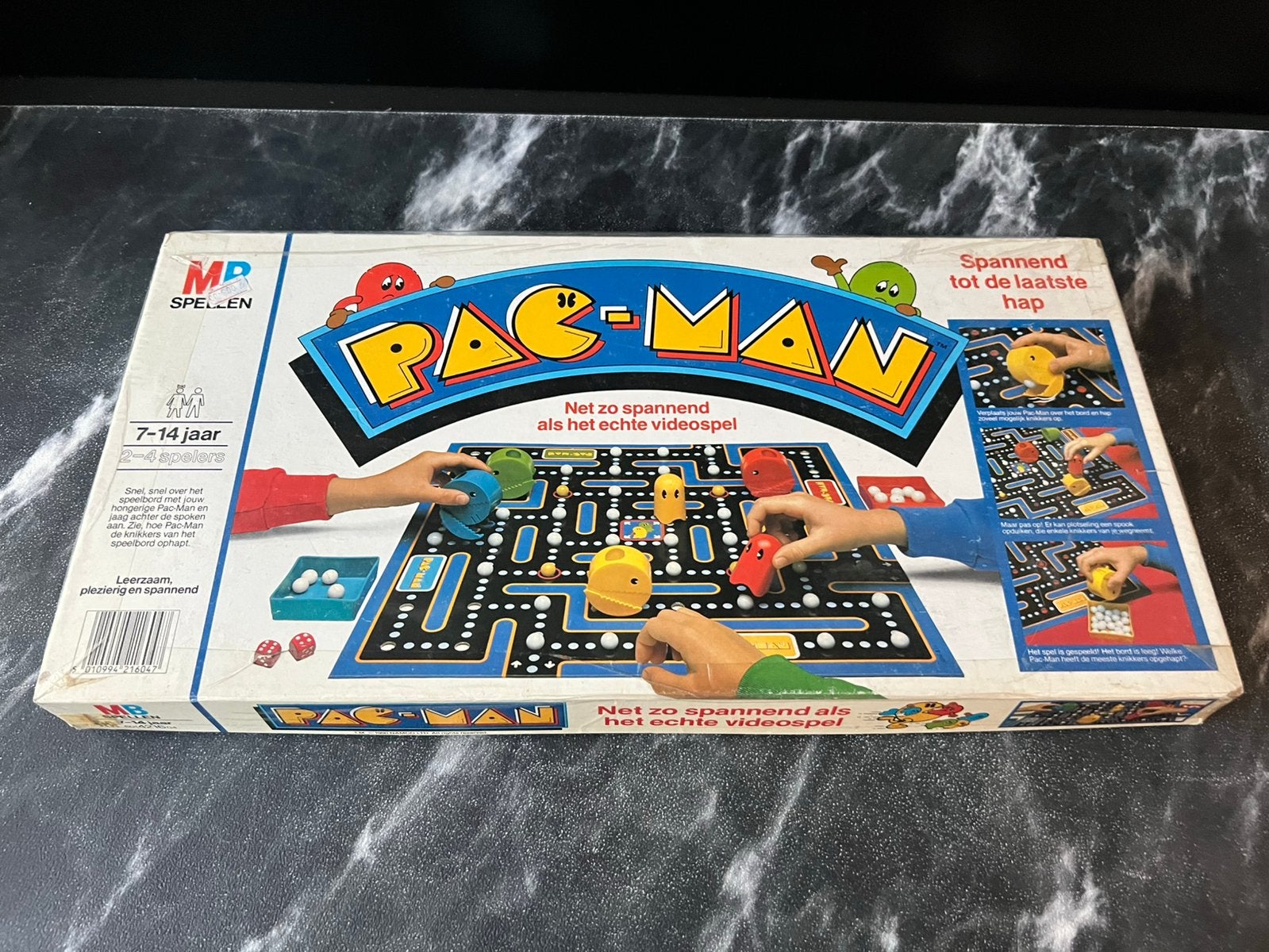 MB Pac-Man Bordspel vintage 1982, Ophalen of Verzenden, Zo goed als nieuw