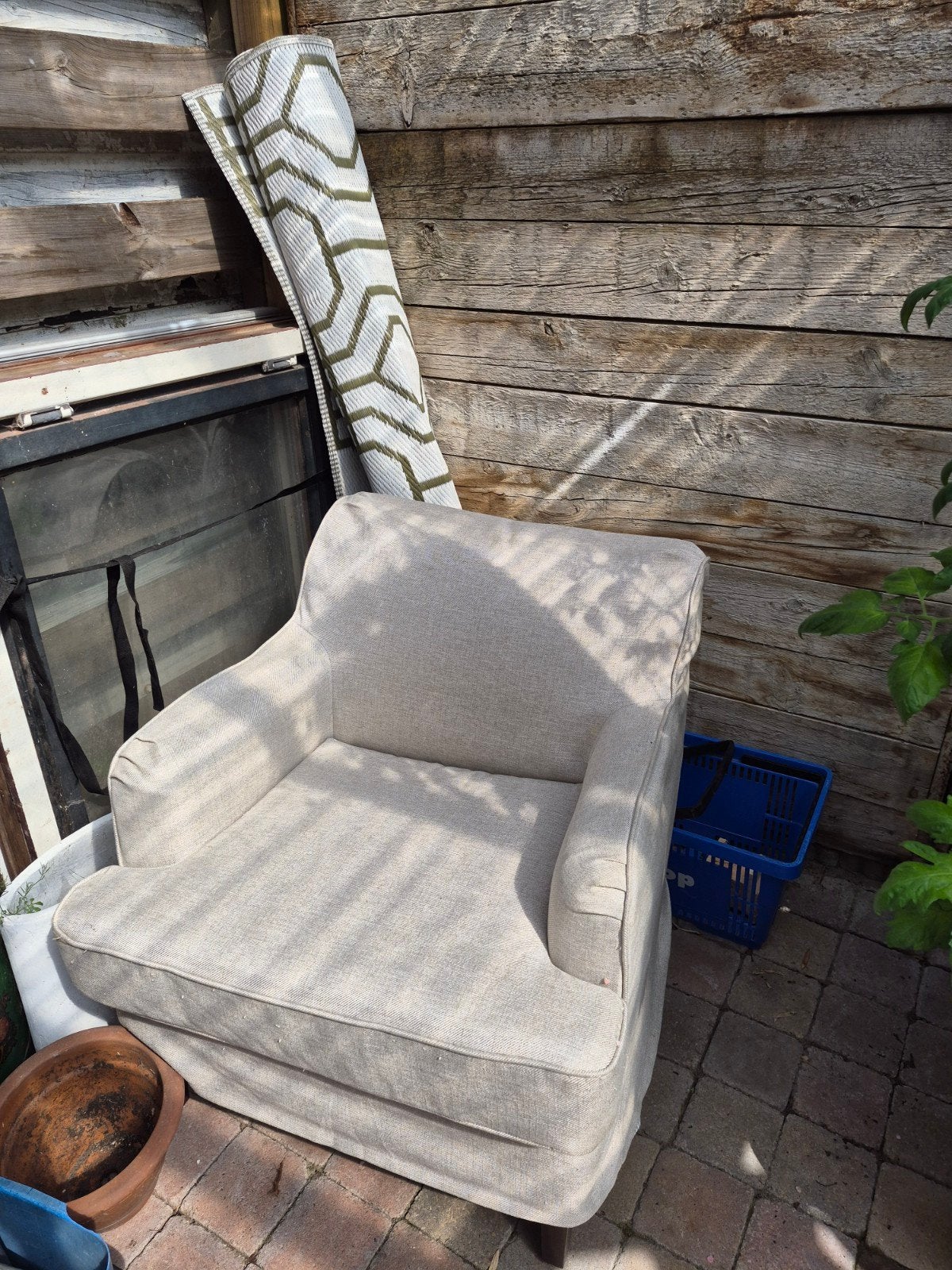 ROCKSJÖN ikea stoel met 2 hoezen, Huis en Inrichting, Fauteuils, Ophalen, Zo goed als nieuw