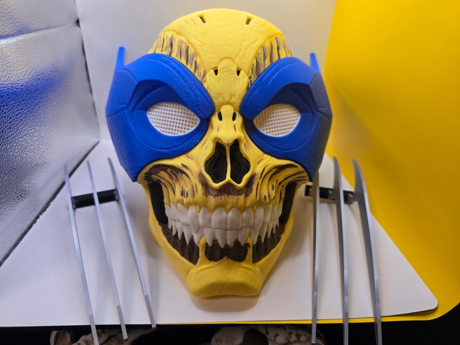 Custom 3D geprinte Wolverine Zombie Helm met Klauwen, Hobby en Vrije tijd, Kostuums, Theaterbenodigdheden en LARP, Ophalen of Verzenden