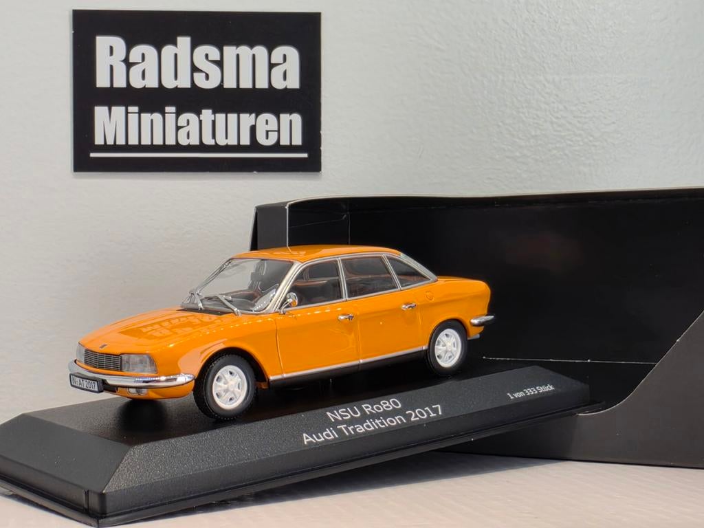 Nsu RO80 - Audi Tradition 2017 - 1:43 Minichamps dealerpack, Hobby en Vrije tijd, Modelauto's | 1:43, Nieuw, Auto, MiniChamps