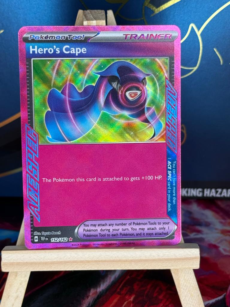 Hero's Cape #152 | Pokemon Temporal Forces, Ophalen of Verzenden, Zo goed als nieuw, Losse kaart, Foil