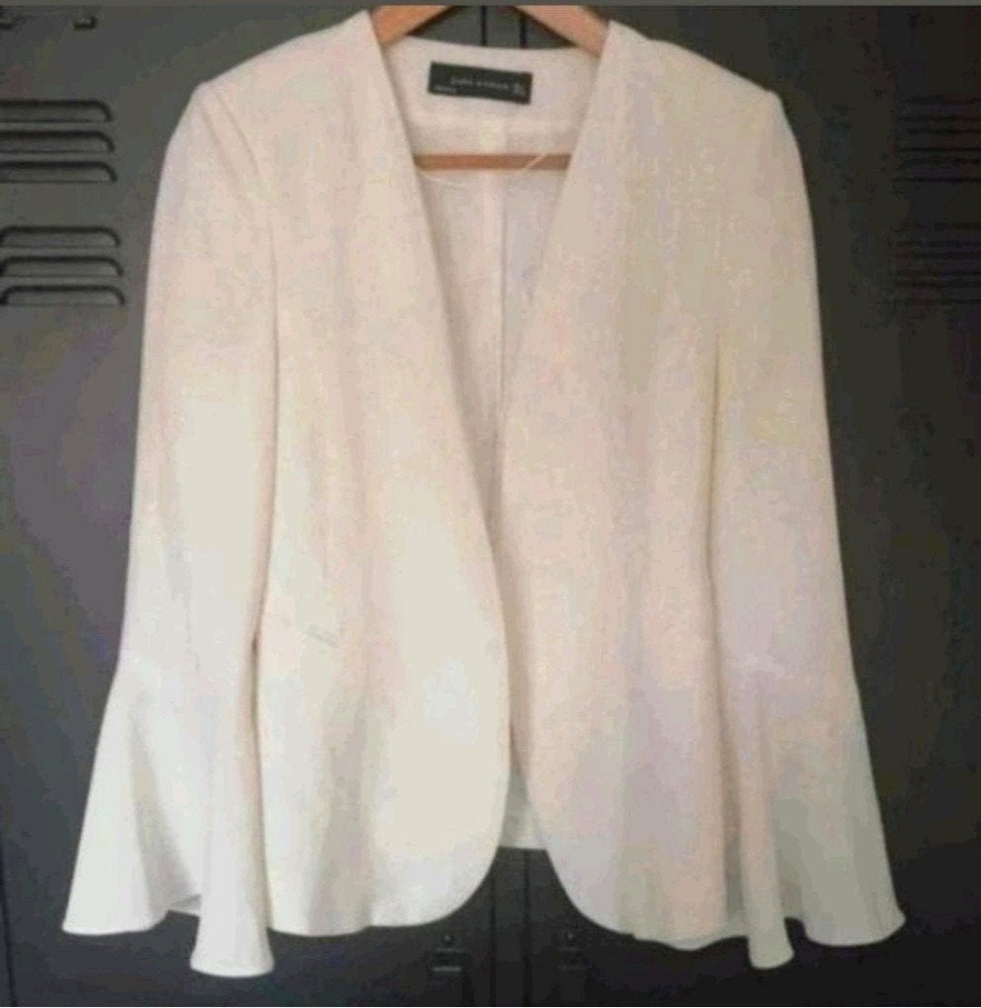Zara Woman blazer jasje ZGAN maat S, Kleding | Dames, Wit, Ophalen of Verzenden, Zo goed als nieuw, Jasje
