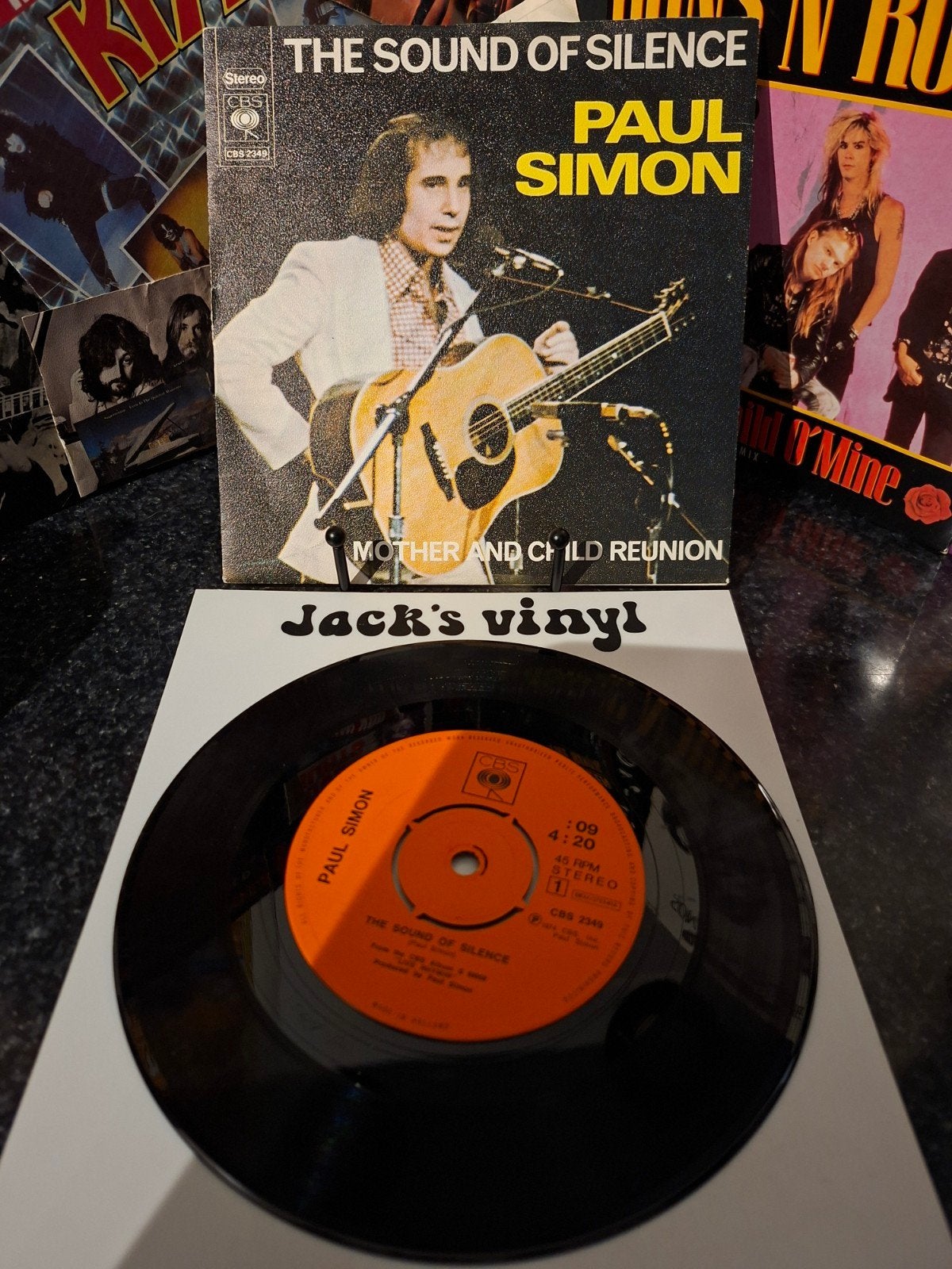 Paul Simon - The Sound of Silence (Vinyl Single)1974, Cd's en Dvd's, Gebruikt, 7 inch, Ophalen of Verzenden, Beschermende buitenhoes