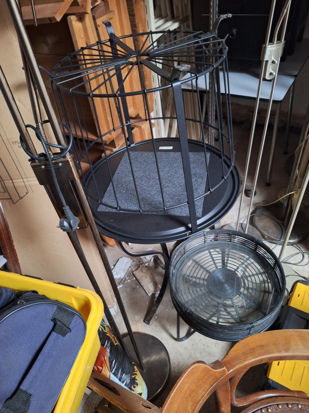 ikea draadmand en bijzet tefeltjes zwart, Huis en Inrichting, Ophalen, Rond, Minder dan 55 cm, 45 tot 60 cm