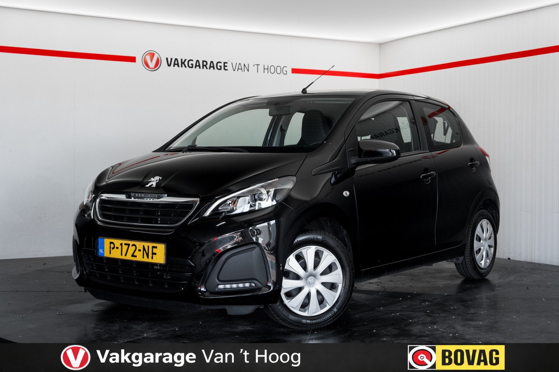 Peugeot 108 1.0 e-VTi Active|Airco|Stuurbekrachtiging, Stof, Gebruikt, 4 stoelen, Zwart