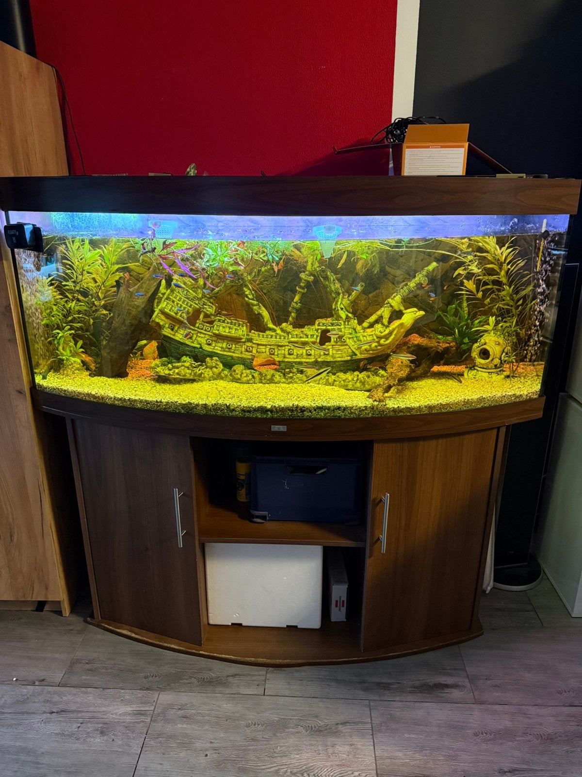 Juwel Vision 450+JBL e1502, Ophalen, Gebruikt, Inclusief vissen, Leeg aquarium