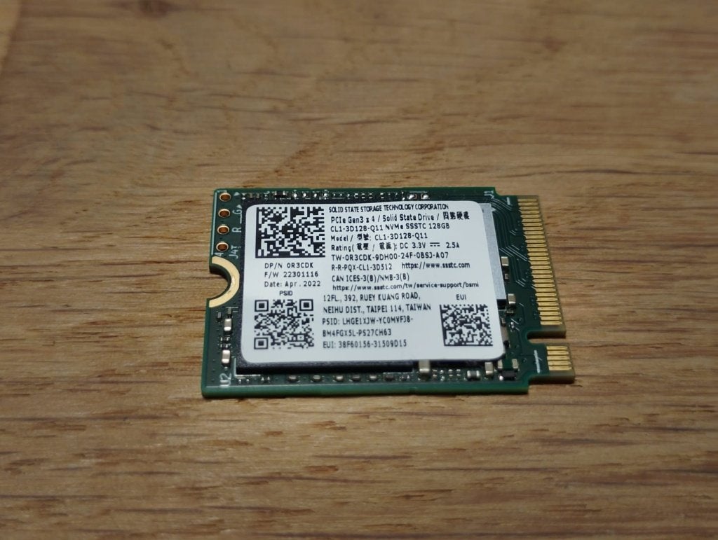 SSSTC 128GB M.2 2230 NVMe SSD – 82% Health – Dell, Computers en Software, Gebruikt, SSD, Ophalen of Verzenden, Overige aansluitingen