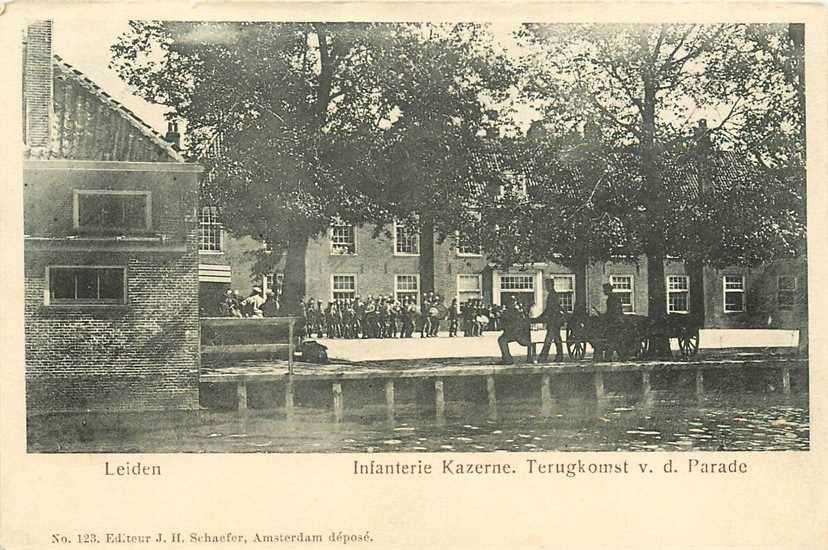 380-367-037 Leiden Infanterie Kazerne, Verzamelen, Verzenden, Voor 1920, Zuid-Holland