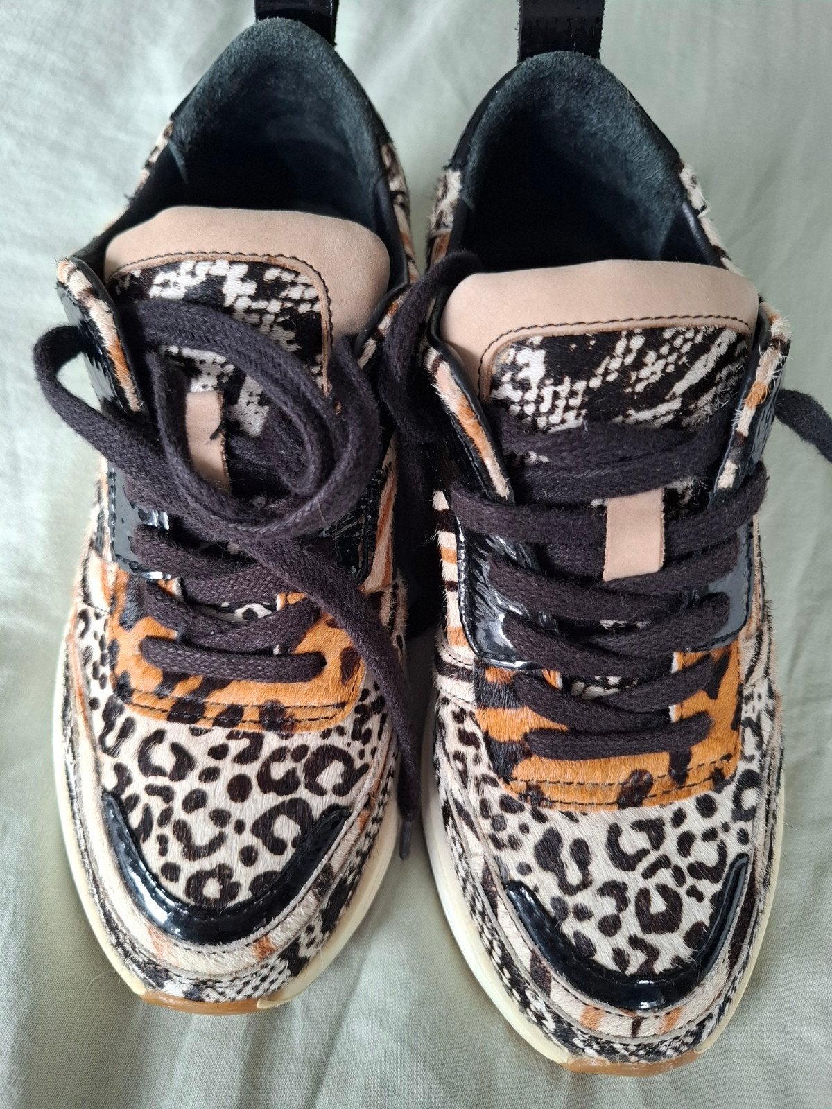 Manfield sneakers met dierenprint, maat 36, Zwart, Ophalen of Verzenden, Manfield, Sneakers of Gympen