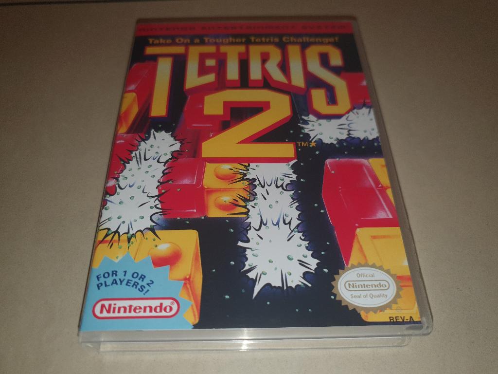 Tetris 2 NES Game Case, Spelcomputers en Games, Puzzel en Educatief, Verzenden, 1 speler, Zo goed als nieuw