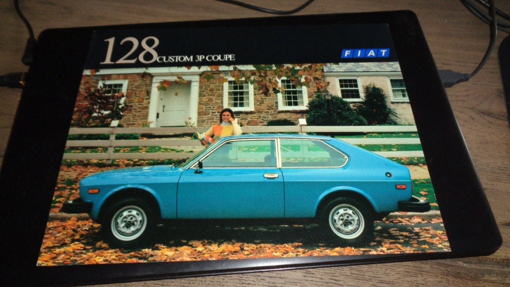 ZELDZAME USA Folder FIAT 128 CUSTOM 3P COUPE   1974, Verzenden, Zo goed als nieuw, Overige merken