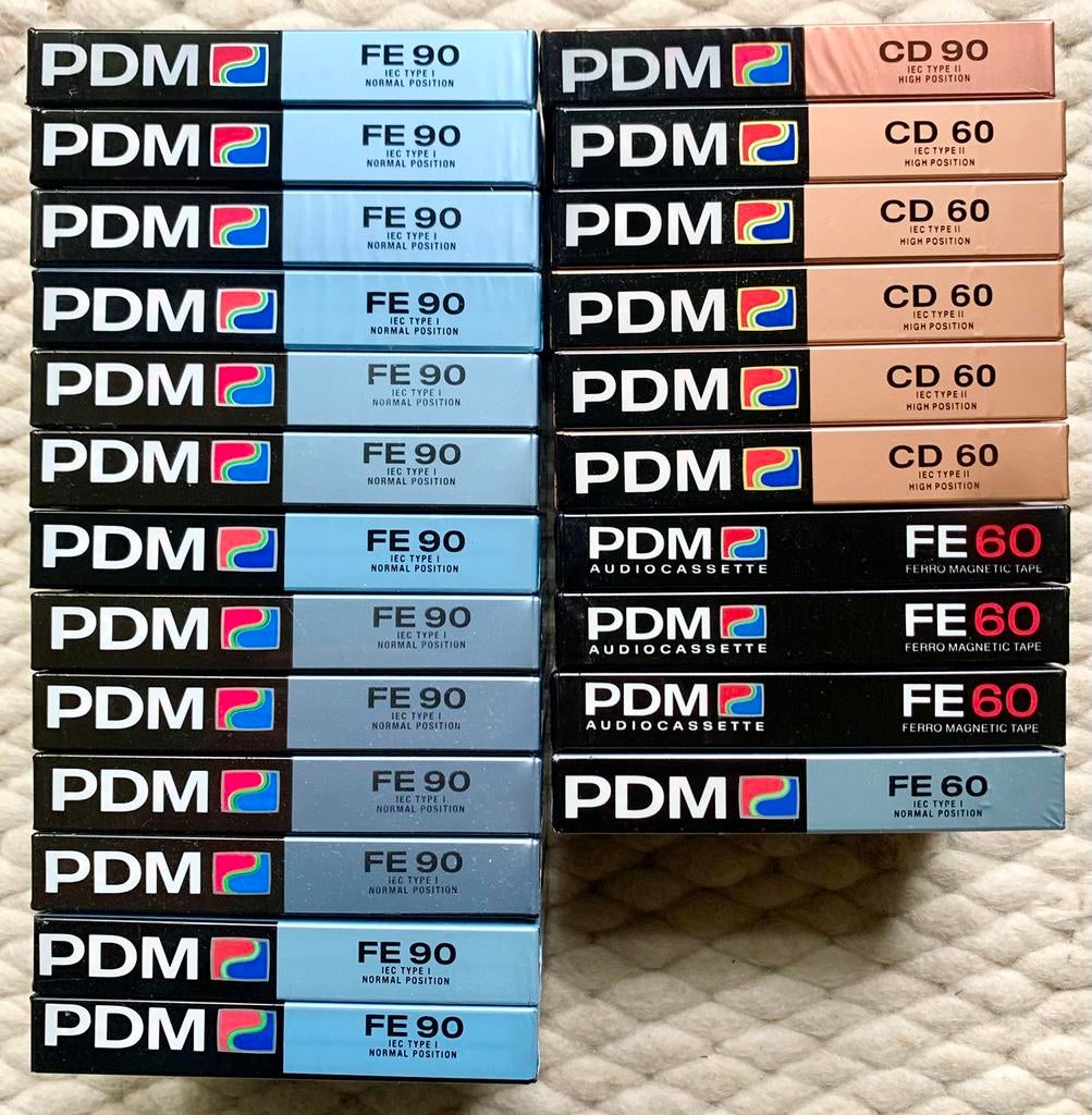 NOS PDM FE90 FE60 CD90 CD60 Philips DuPont Magnetics FE CD, 2 t/m 25 bandjes, Ophalen of Verzenden, Philips DuPont Magnetics, Nieuw in verpakking