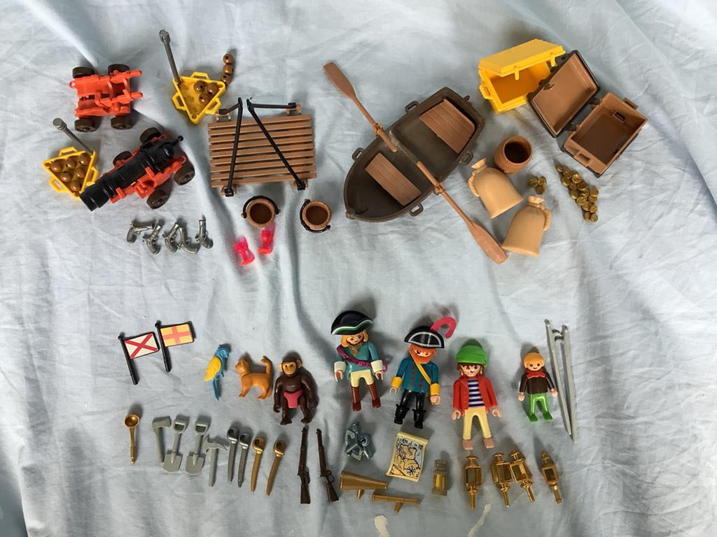 Playmobil 3750 Piratenschip figuren, rooiboot en Accessoires, Ophalen, Gebruikt