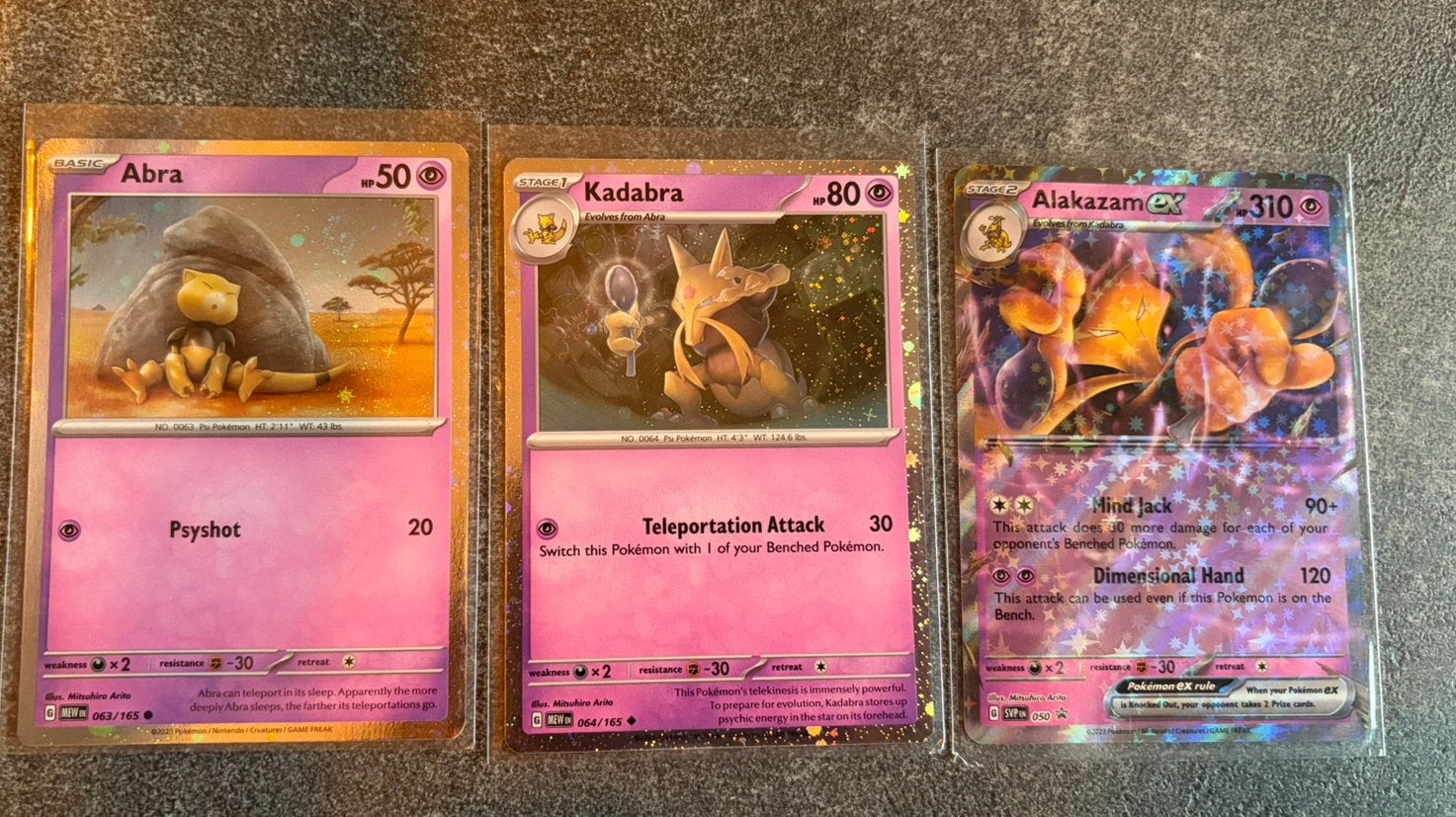 Abra Kadabra Alakazam Pokemon Promo Set, Ophalen of Verzenden, Zo goed als nieuw, Meerdere kaarten