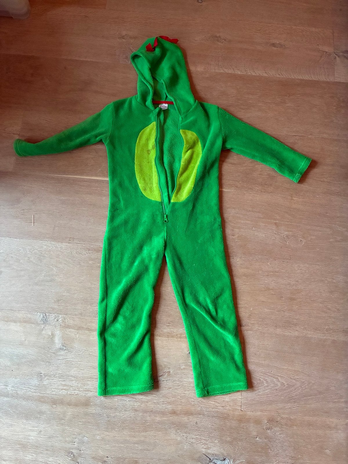 Efteling - Groene draak onesie - Maat 110-116, Ophalen of Verzenden, Gebruikt, 110 t/m 116, Jongen of Meisje