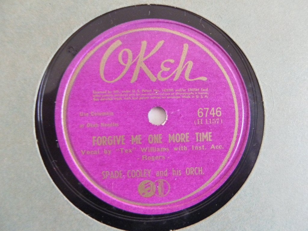 78 Toerenplaat Spade Cooley& Tex Williams, 10 inch, Ophalen of Verzenden, Zo goed als nieuw, Overige typen