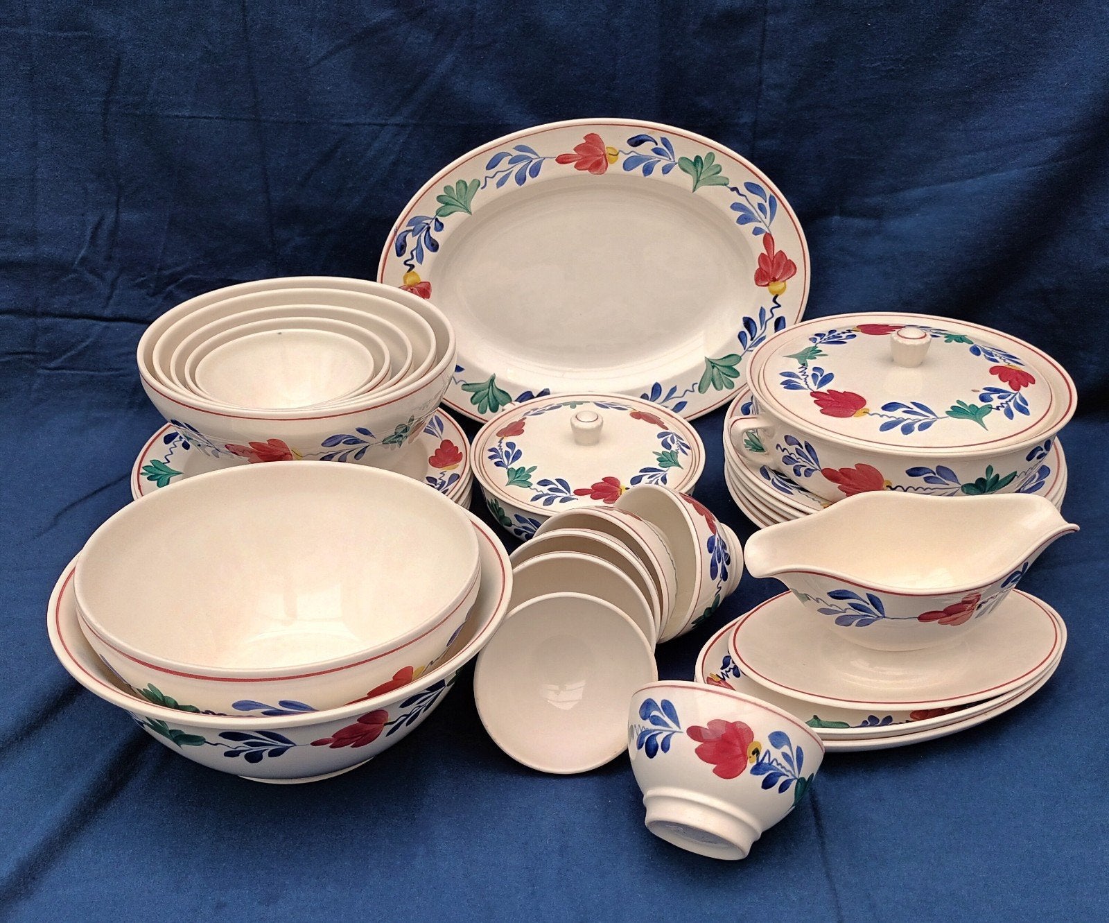 Boerenbont dinnerservies compleet.   royal-sphinx-maestricht, Ophalen of Verzenden