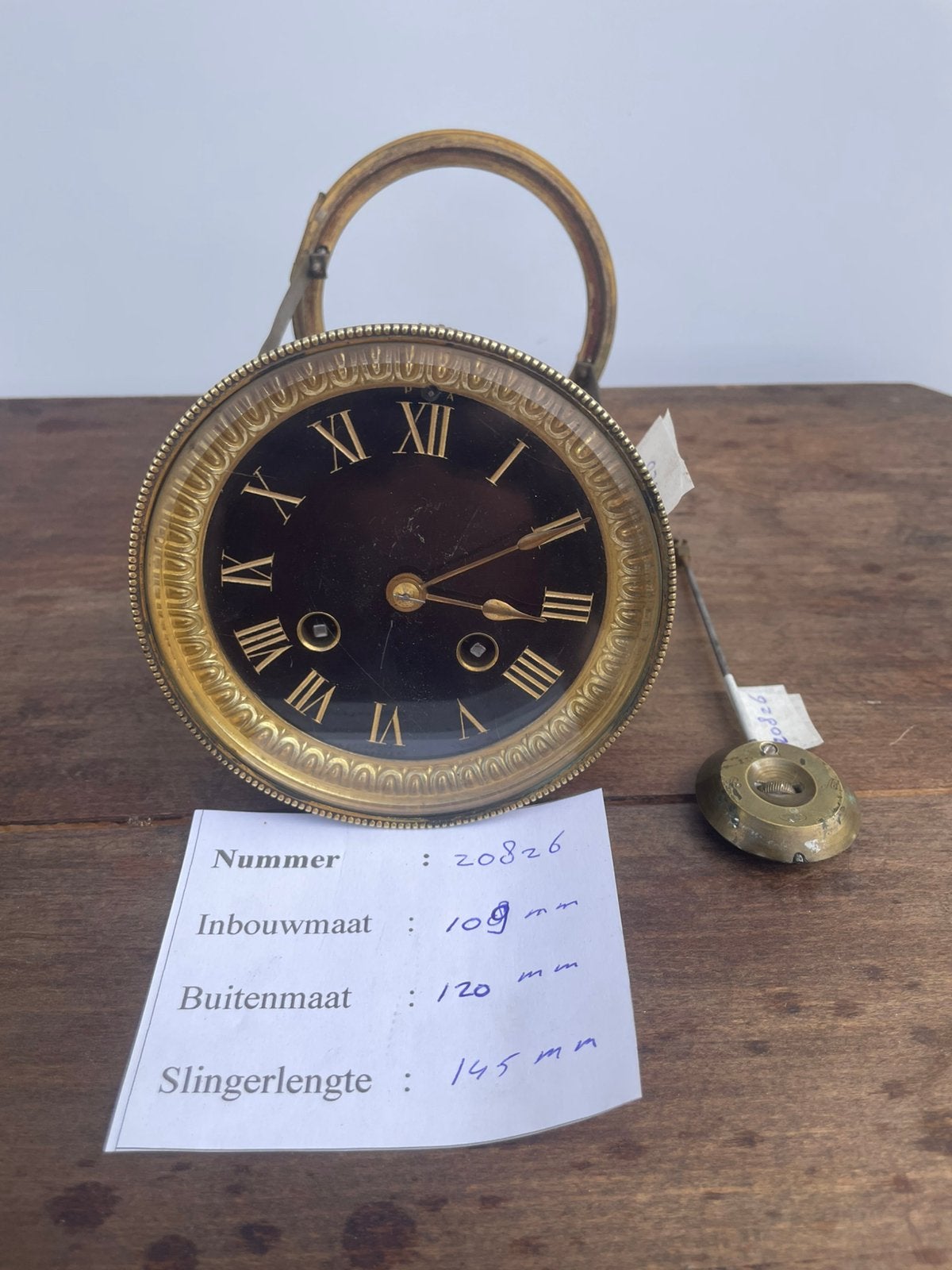 Los Frans pendule uurwerk 20826, Ophalen of Verzenden