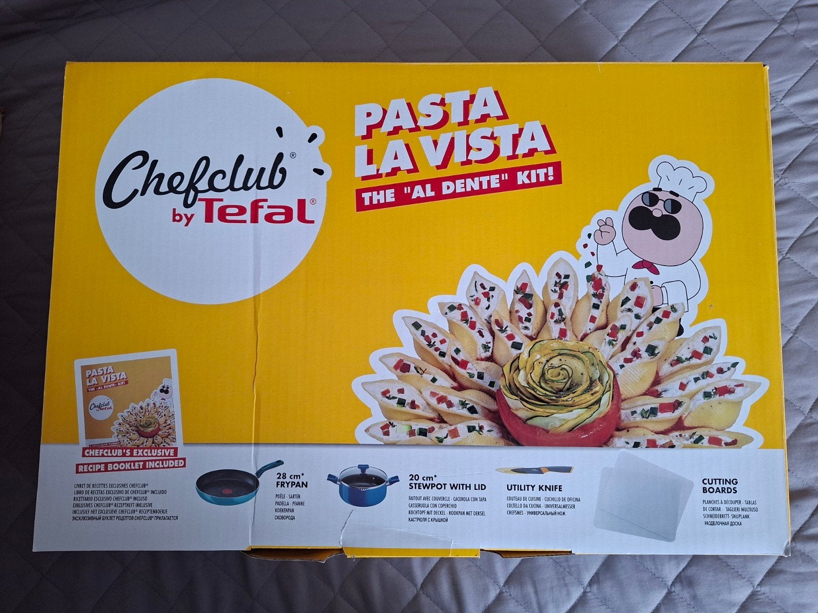 Chefclub Tefal Pasta la Vista koekenpan pan deksel mes NIEUW, Tefal, Nieuw, Pannenset, Ophalen of Verzenden