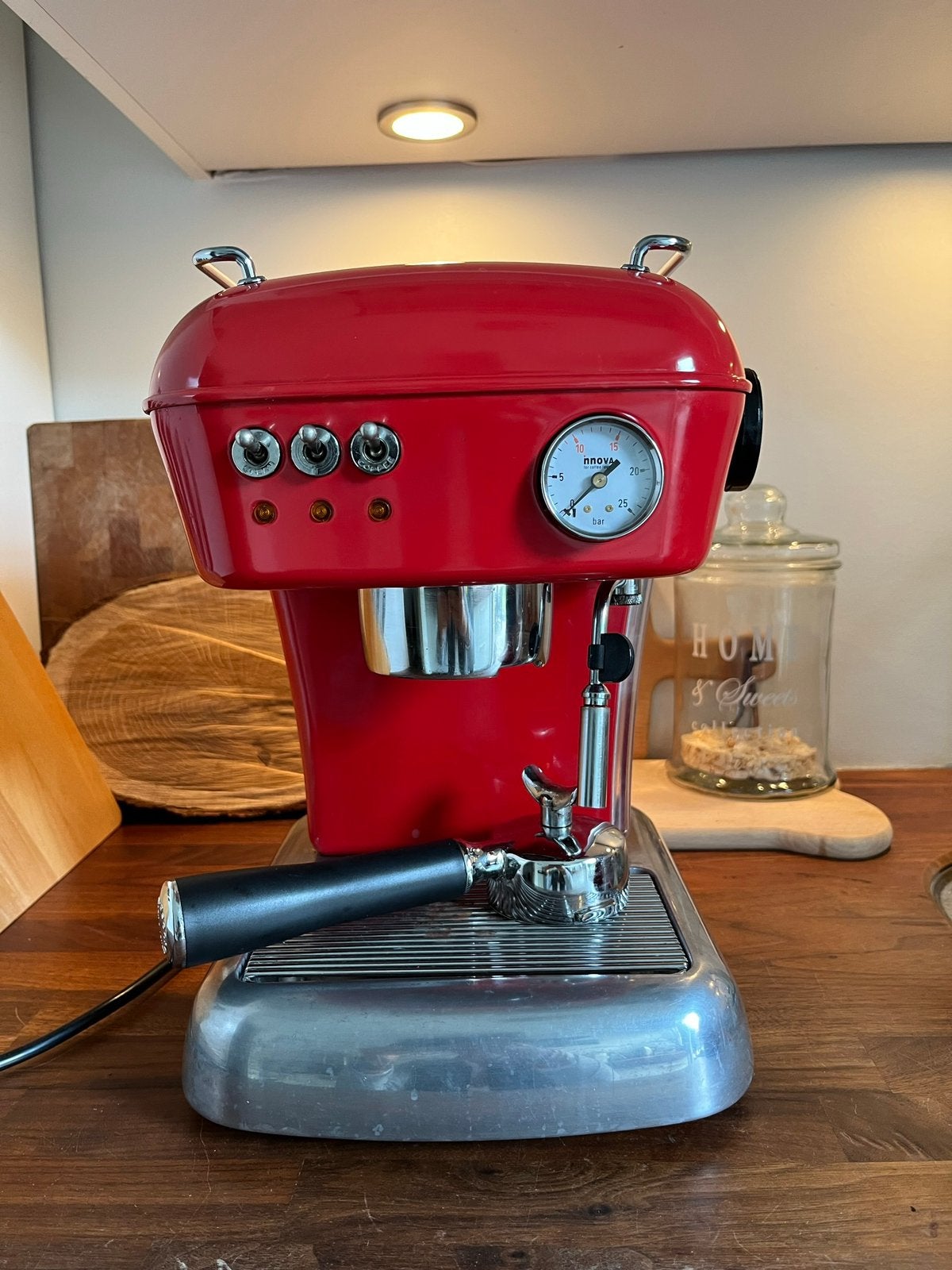 Espressomachine Innova / Ascaso rood, Ophalen, Espresso apparaat, Refurbished, Gemalen koffie