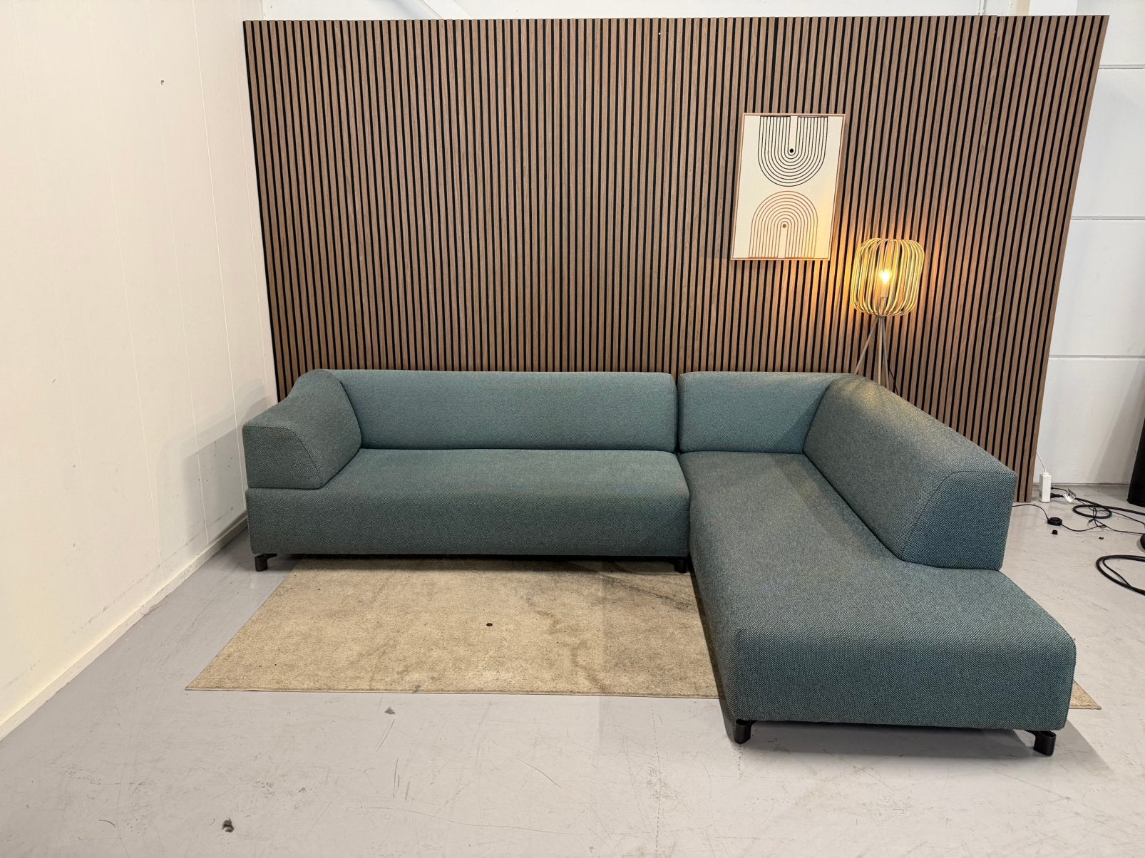 Leolux - Faya Lobi - Hoekbank - Blauw - Zeer Nette Staat, Ophalen of Verzenden, Zo goed als nieuw, 150 cm of meer, Vierpersoons of meer