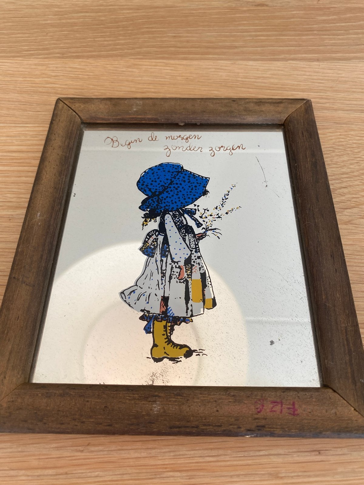Vintage wandspiegeltje Holly Hobbie Sarah Kay, Ophalen of Verzenden, Rechthoekig, Minder dan 50 cm, Minder dan 100 cm