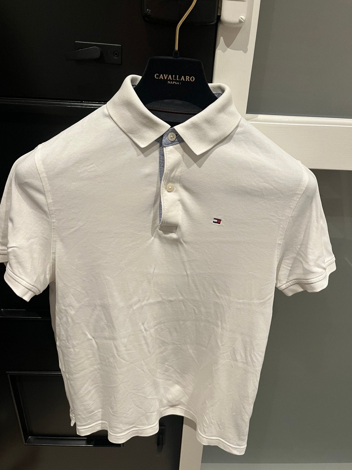 Tommy Hilfiger polo Maat XS, Ophalen of Verzenden, Zo goed als nieuw, Maat 46 (S) of kleiner, Wit
