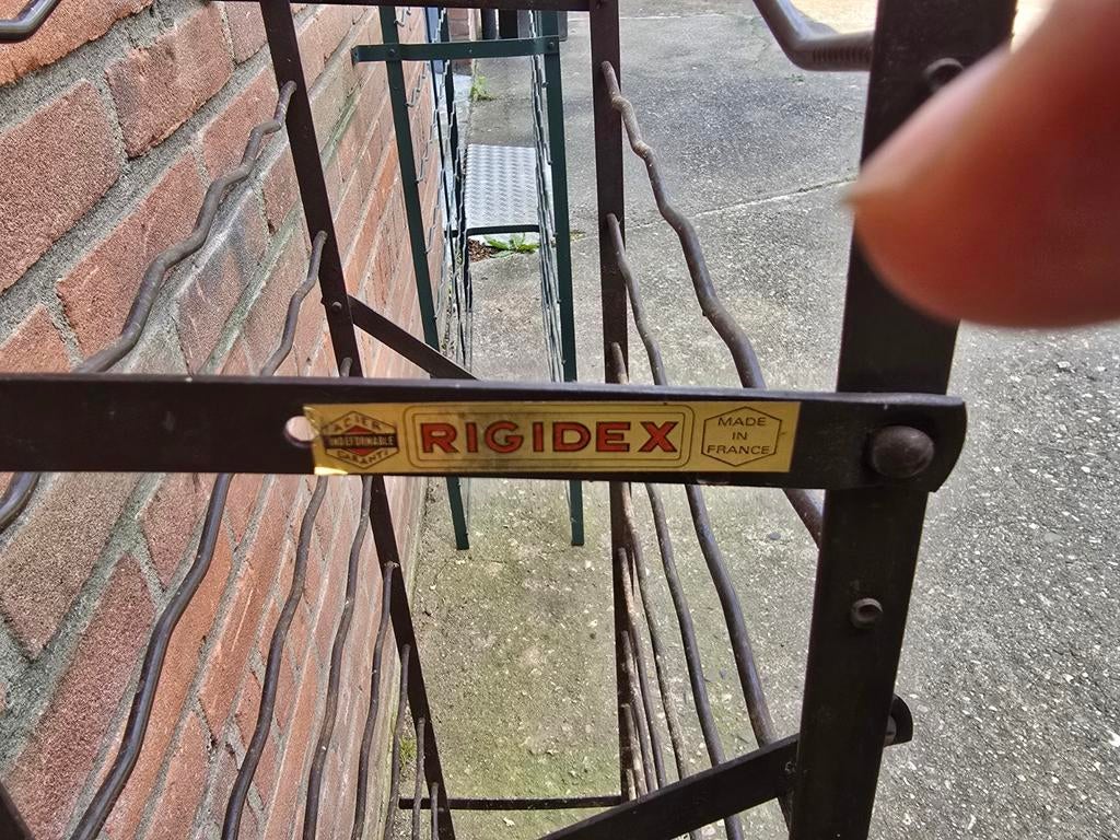 Frans wijnrek RIGIDEX jaren 50-60 wijnrek wijnkelder, Ophalen, Gebruikt, Minder dan 50 cm, Nvt