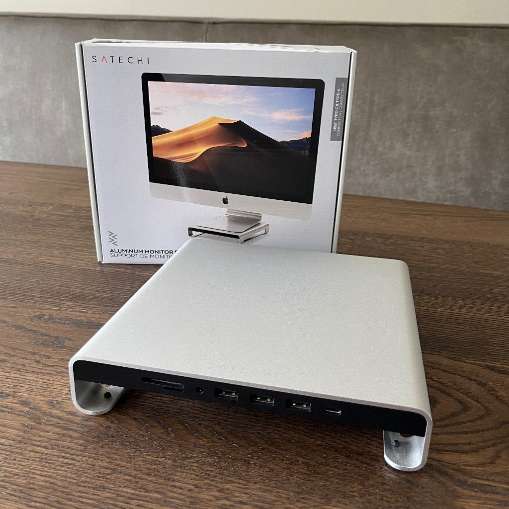 Satechi Aluminium Monitor Stand Hub for iMac (USB-C), Ophalen of Verzenden, Zo goed als nieuw, Docking station, Satechi