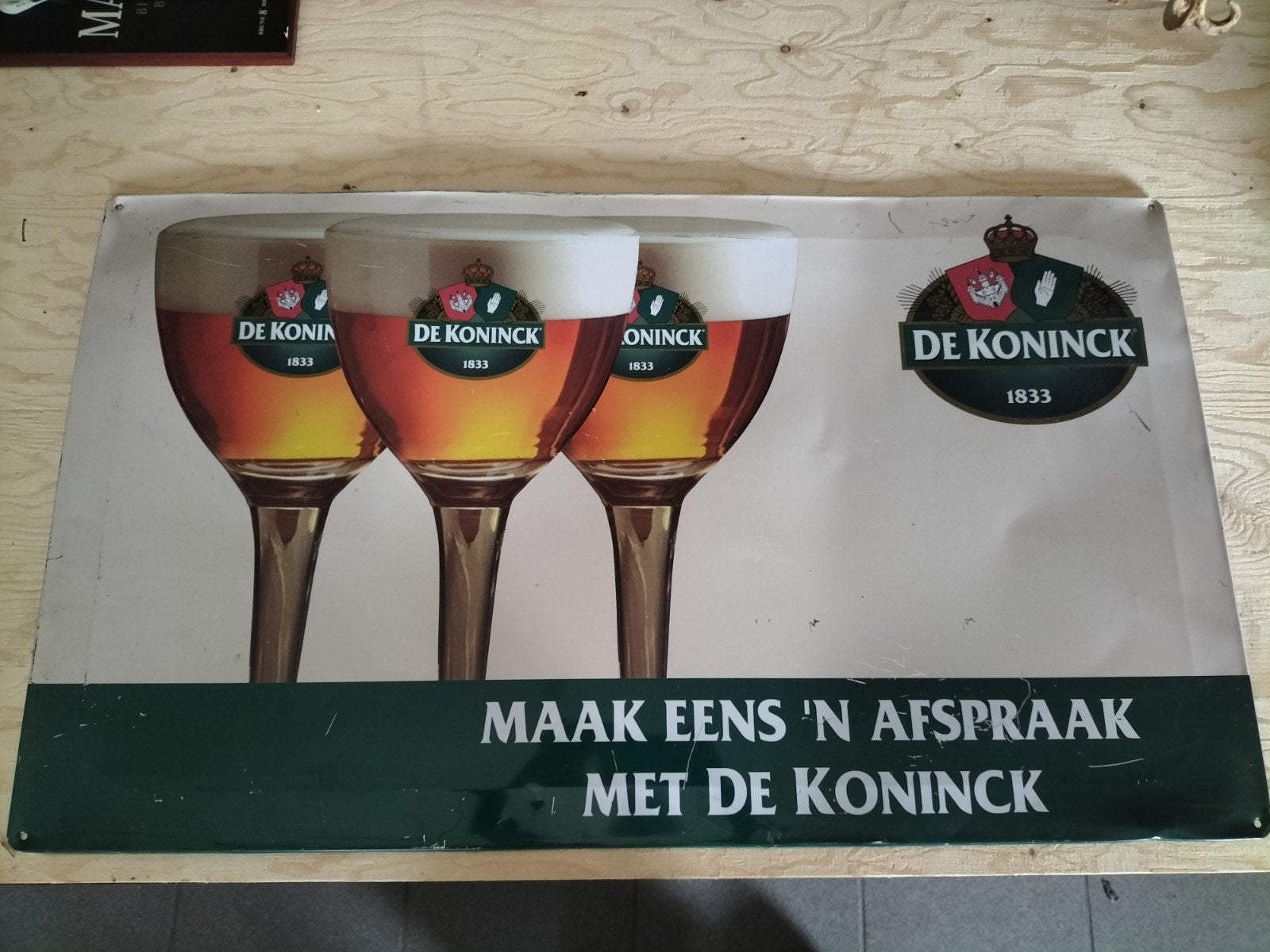 Reclame bord mancave biermerken, Ophalen of Verzenden, Gebruikt, Reclamebord, Plaat of Schild, Overige merken