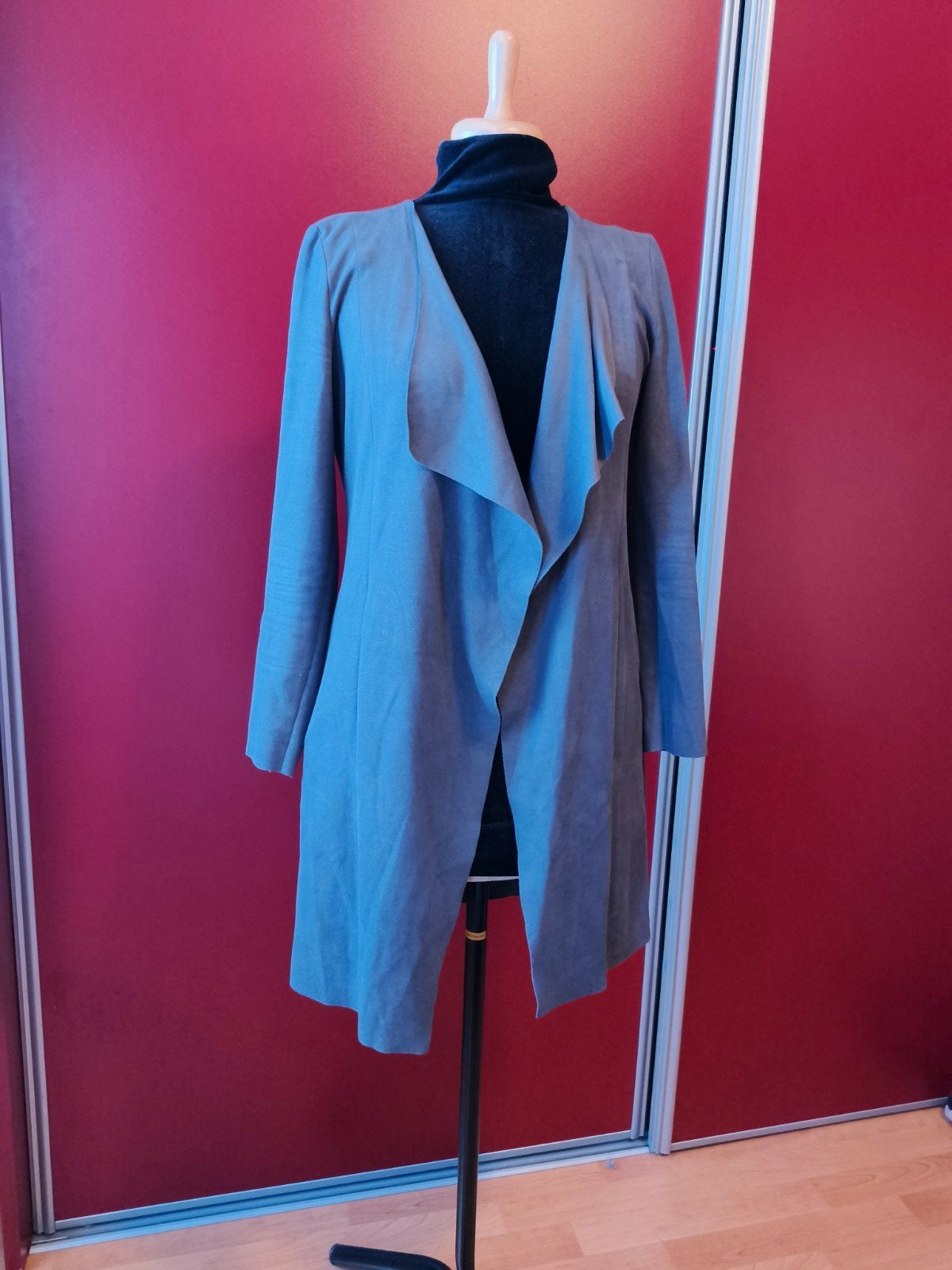Kyra & Co. Lang Grijs Vest Maat 36 Z.G.A.N., Kleding | Dames, Ophalen of Verzenden, Zo goed als nieuw, Maat 36 (S), Grijs